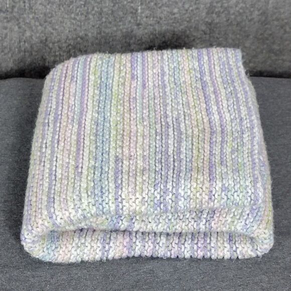 Project Linus Crochet Baby Blanket Throw Multicolored Handmade Hand Knit Afghan - Picture 2 of 8